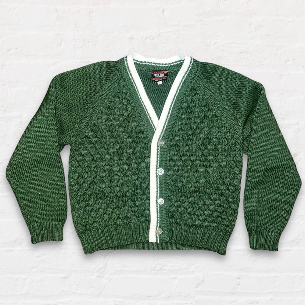Vintage 80’s Green Cardigan Sweater